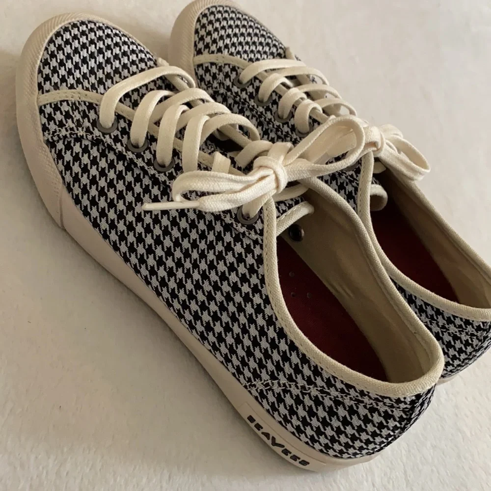 {NWOT} SeaVees for J.Crew | Monterey Houndstooth Sneaker Vegan SF 06/67 (6.5) - Picture 10 of 16